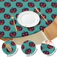 thumbnail image 4 of Halloween Pumpkin Repeat Pattern Round Fitted Tablecloth with Elastic Edge,Dining Table Cover Waterproof,Outdoor Round Tablecloth for Camping,Dining,Indoor and Outdoor, 4 of 7
