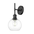 thumbnail image 5 of Wry Lighting Axel 1-light Wall Sconce in Matte Black and Globe Clear Glass, 5 of 12