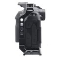 thumbnail image 3 of yeacher Black Aluminum Alloy Camera Cage with Multi-Hole Expansion Frame, Cold Shoe Mount, and Arca Plate Slot for Canon EOS R7/R8, 3 of 6