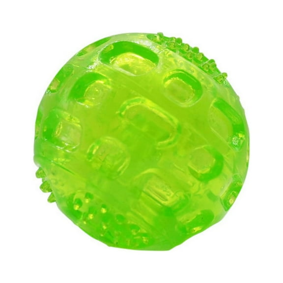 Pet Durable Rubber Dog Toy Chew Toys Ball Interactive Squeak Training Playing Pet Toy Green
