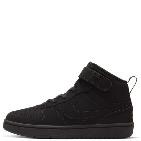 Nike Preschool Court Borough Mid 2 Sneaker Triple Black, Size 11.5-US