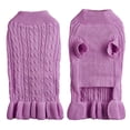 thumbnail image 1 of Acrylic Fiber Pet Sweater Dress - Turtleneck, Rope Knit, Ruffled Skirt, Elastic, Full-Body Warmth, Stylish for Winter, Dogs & Cats, 1 of 1