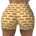 thumbnail image 2 of Balery Submarine Sub Sandwich Pantalones cortos de entrenamiento estampados para mujer, sin costuras, ajustados, para gimnasio, yoga, correr, deportes, ejercicio activo, fitness.-Medium, 2 of 8