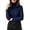 Dark Blue, variant on Lmueinov Womens Long Sleeve Sweater Shirts Lightweight Turtleneck Ribbed Knit Slim Fit Pullover Tops for Women Fall Winter Daily Casual Outfits