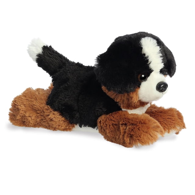 Animal de Peluche Aurora Mini Flopsie Bernie Mountain Dog Negro 8 Pulgadas