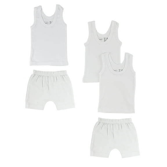 Bambini Mix N Match Tank Tops & Shorts, 5pc (Baby Boys or Baby Girls, Unisex)