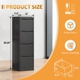 thumbnail image 6 of Metal File Cabinet with Lock, Storage Cabinet with 4 Drawers for Home Office,Metal Filing Cabinet for Legal/Letter/A4 Files,Assembly Required(15''W-4 Drawers,Black), 6 of 6