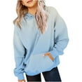 thumbnail image 2 of Otqutp Cute Hoodies for Teen Girls Fashion Long Sleeve Hooded Sweatshirts Oversized Long Sleeve Shirts Gradient Clothes for Girls(Sky Blue,3-4 Years), 2 of 5