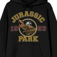 thumbnail image 2 of Jurassic Park 1993 Roaring T-Rex Adult Black Long Sleeve Hooded Sweatshirt-Large, 2 of 4