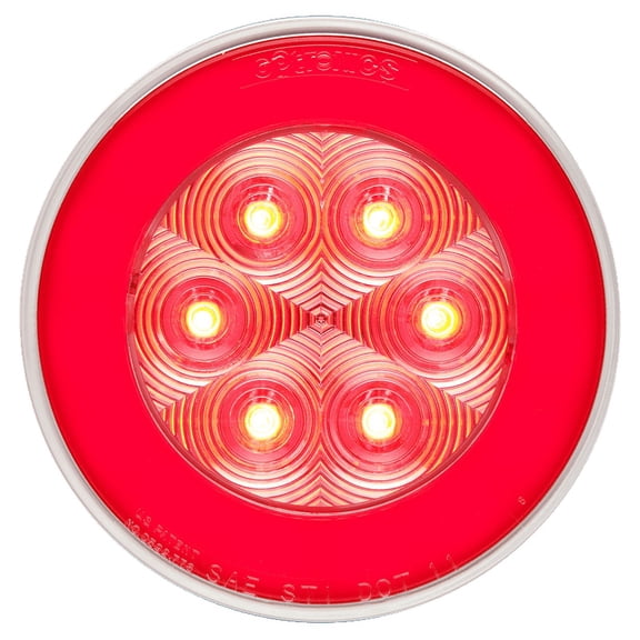 Optronics STL101RCBP Clear Lens Red Light 4" Sealed LED Light