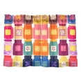 thumbnail image 7 of Yayeee Kitchen Curtains Tier Pair Light Filtering 27"x36" Rod Pocket Short Cafe Window Panel, Colorful Jars, 7 of 7