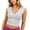 White, variant on SNKSDGM Women Wrap V Neck Cap Sleeve Crop Tank Tops, Slim Solid Casual Summer Sleeveless Camisole Tees Pink XL