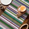 thumbnail image 3 of Bohemian Table Runner 72 Inches, Boho Modern Abstract Minimalist Paisley Green Bed Runner Dresser Scarves Tabletop for Indoor Outdoor Parties/Ceremony/Banquet, 14" x 72", 3 of 8