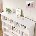 thumbnail image 2 of Homfa 68.9" Tall Toy Storage Organizer, 12 Storage Cubbies Bookcase with 4 Drawers for Playroom Living Room, Pink, 2 of 7