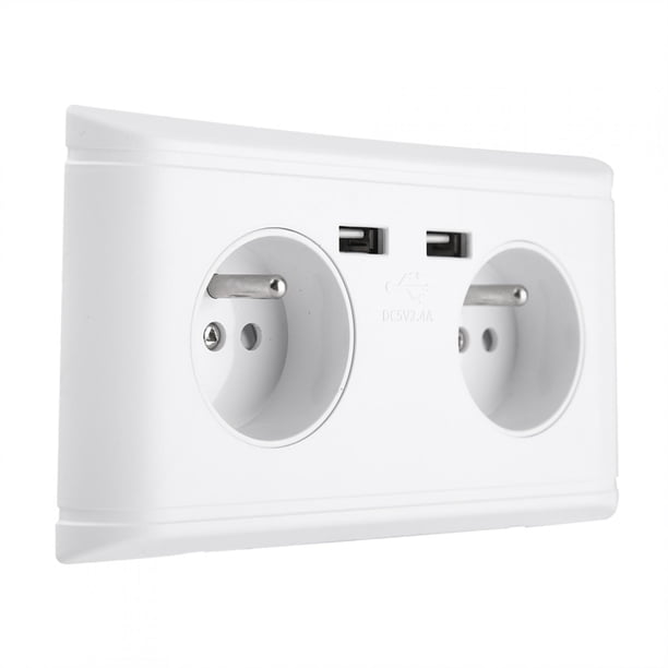 Toma De Corriente De Pared Funcional Multi Con Puerto USB Dual Para Carga De Teléfono