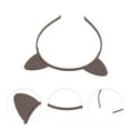 thumbnail image 3 of Unique Bargains 1 Pc Cute Frosted Cat Headbands for Women Dark Brown, 3 of 6