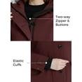 thumbnail image 6 of Wantdo Women's Coat Warm Winter Jakcet Thickened Winter Parka Coat Wine Red S, 6 of 9