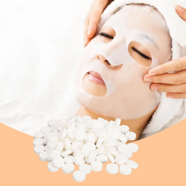 Hoja De Máscara Facial Comprimida, Hoja De Máscara Facial De Bricolaje Respetuosa Con La Piel Blanca Absorbente Portátil 500 Piezas Para El Hogar