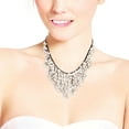 thumbnail image 3 of Handmade Trendy White Pearl V-Shape Chandelier Necklace, 3 of 3