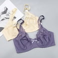 thumbnail image 3 of Gibobby Minimizer Bras for Women Full Coverage, Unlined Lace Sexy Plus Size Underwire Bra for Large Breasts[Purple,95B], 3 of 3