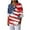 Z1-Multicolor-cotton linen shirts, variant on Frostluinai Patriotic Linen Shirts for Women 3/4 Sleeve Independence Day Blouses Button Henley Shirts Plus Size American Flag Shirts