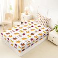 thumbnail image 2 of Manfei Autumn Fall Maples Twin Fitted Sheet,Pink Princess Bowtie Bedding,2-Piece,1 Fitted Sheet and 1 Pillowcase, 2 of 6
