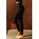 thumbnail image 2 of ABPHQTO Leggings de cintura alta ajustados con recortes negros para mujer, 2 of 5