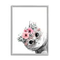 thumbnail image 5 of Stupell Industries Pink Flower Crown Cat Glasses Monochrome Simple Design, 16 x 20, Design by Annalisa Latella, 5 of 5