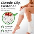 thumbnail image 2 of Premium Elastic Bandage Wrap (2" Wide, 4 Pack) - Made of USA Grown Soft Woven Cotton - Metal Clip Fasteners - GT Latex Free Hypoallergenic Compression Roll for Sprains & Injuries (White), 2 of 4
