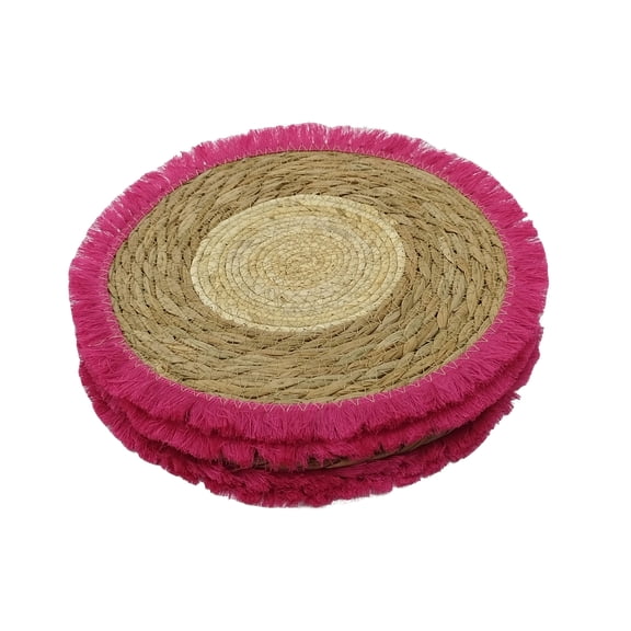 Celebrate It 11.75" Pink Fringe Placemats, 4ct.,"Kitchen Supplies for Home and Party Decor
