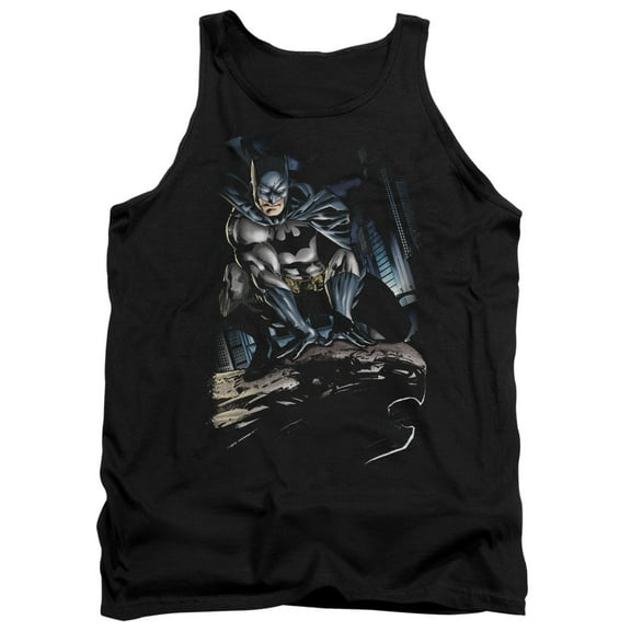 Batman Perched Adult Tank Top Black