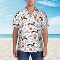 thumbnail image 4 of Balery Halloween Dachshund Print Men's Hawaiian Shirts Short Sleeve Beach Shirt Relaxed Fit Vacation Button Down Shirts-, 4 of 9