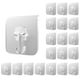 thumbnail image 1 of Ganchos de pared transparentes reutilizables sin costuras, resistentes al agua y al aceite, ganchos autoadhesivos resistentes para baño y cocina, paquete de 20, 1 of 5