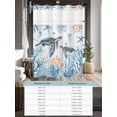 thumbnail image 6 of No Hook Shower Curtain with Snap in Liner,Sea ​​turtle Ocean Blue Coral Waterproof Bath Curtain Double Layers with See Through Top Window,Starfish Jellyfish Underwater World Shower Curtains 72x72in, 6 of 9