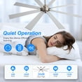 thumbnail image 2 of 62 inch Outdoor Ceiling Fans with Lights and Remote, High CFM 8 Blades Smart Ceiling Fan for Indoor Exterior Patios Porch Bedroom Farmhouse,  Noiseless DC Motor Fan, 2 of 7