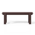 thumbnail image 5 of WestinTrends Ashore Outdoor HDPE 48" Modern Backless Patio Bench, Dark Brown, 5 of 9
