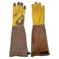 thumbnail image 1 of Guantes de poda de rosas para hombres y mujeres, guantes de jardinería extralargos y transpirables de cuero de vaca a prueba de espinas, 1 of 5