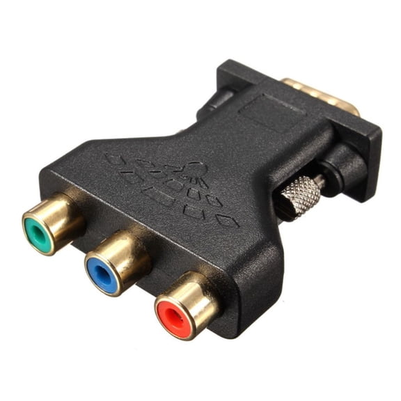 Component RGB YPbPr 3 RCA To D-sub 15-Pin VGA Video Adapter