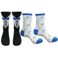 thumbnail image 2 of Coofit 2 Pairs Cotton Socks Diamond Suit Pattern Novelty Socks Tube Socks for Couples, 2 of 7