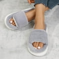 thumbnail image 2 of Bovxnpu Women's Warm Fuzzy Slippers Winter House Shoes, Women's Casual Home Indoor And Outdoor Slippers Plus Velvet Warm Open Toe Slippers Comfy Soft Lightweight Indoor House Shoes, 2 of 8