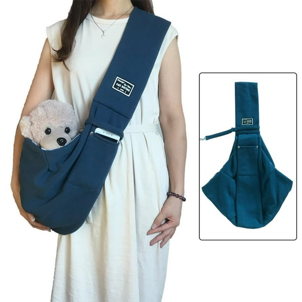Portador de mascotas perfecl bolso de mano hombro para gato con correa Azul 75x50cm
