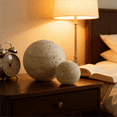 thumbnail image 3 of Solid Travertine Natural Marble Decorative Spheres (8/10/12cm Diameter) - Elegant Decor Accents for Living Room, Study Room, Hotel & Restaurant, 3 of 3