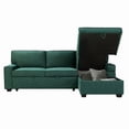 thumbnail image 5 of DeeHome Roger Pull Out Sleeper Sectional-TEAL, 5 of 9