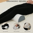 thumbnail image 6 of Flyxunfri Half Moon Bolster Pillow for Legs, Knees, Lower Back and Head, Lumbar Support Pillow 20.5"X8"X4.5", 6 of 7