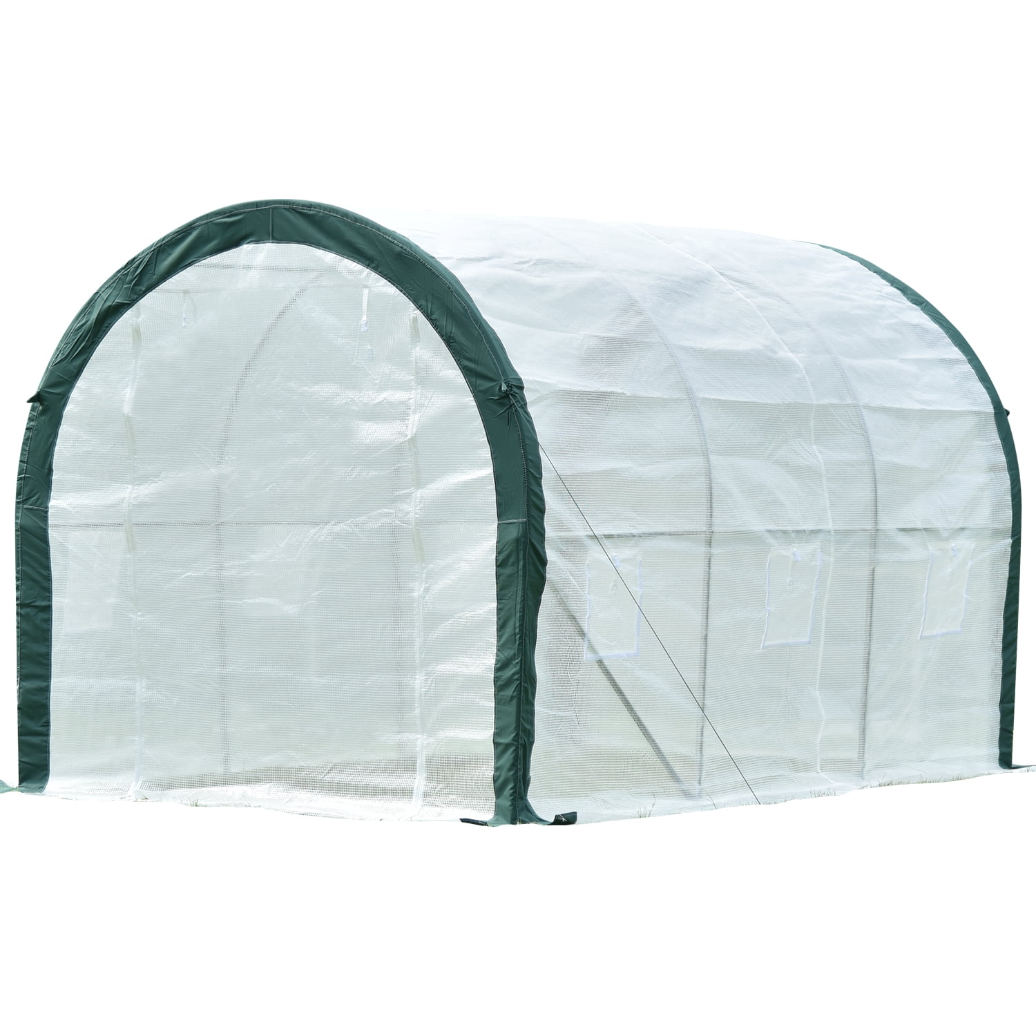 Lowestbest 10x7x7ft Large Walk-in Greenhouse, Tunnel Garden Plant Greenhouse, Transparent Lowestbest 10x7x7ft Large Walk-in Greenhouse, Tunnel Garden Plant Greenhouse, Transparent