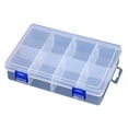 thumbnail image 2 of Rectangular Transparent Parts Box Screw Jewelry Plastic Container Home Supply, 2 of 8