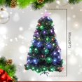 thumbnail image 3 of 3FT Pre-Lit LED Christmas Tree, Fiber Optic Artificial Xmas Tree Top Star, Foldable Metal Base, Multi Color Fiber Optic Tree for Indoor Holiday Home Decoration(Dual Color Blub), 3 of 3