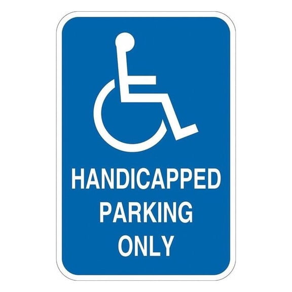 Lyle ADA Handicapped Parking Sign,18" x 12, T1-1134-DG_12x18 T1-1134-DG_12x18