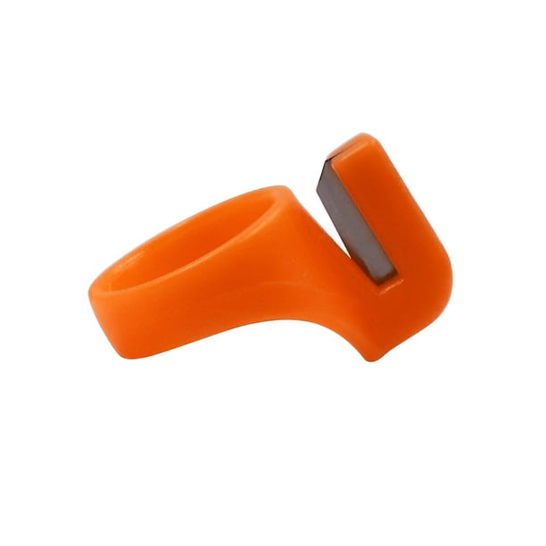 Injueey Anillo de corte de hilo de coser, reemplazo de extremo abierto, ajustable, resistente a desgarros, herramienta cortadora de cordón de tejer para Artesanía Naranja Injueey HA084220-03B