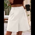 thumbnail image 2 of Pantalones Cortos de Verano para Mujer, con Cintura Elástica, Pierna y Hasta la Rodilla, con Bolsillos, Color , Talla L, 2 of 4
